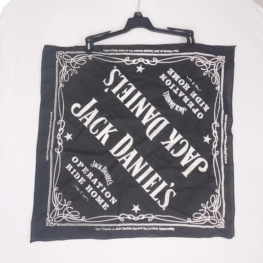 Jack Daniels Bandana Black Old No. 7 Handkerchief Scarf 21
